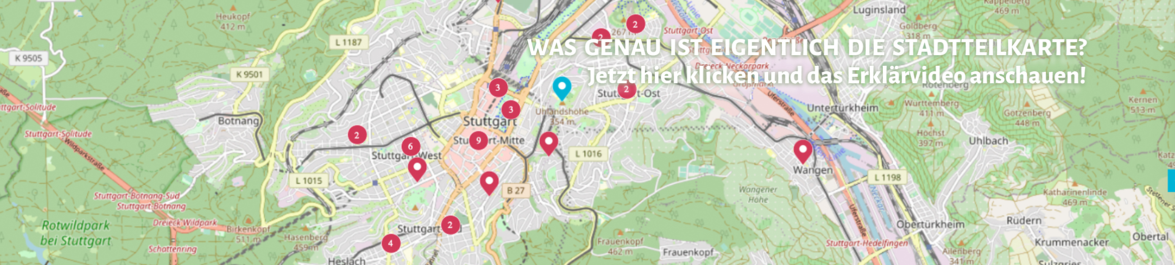 Stadtteilkarte der Stuttgarter Vereine