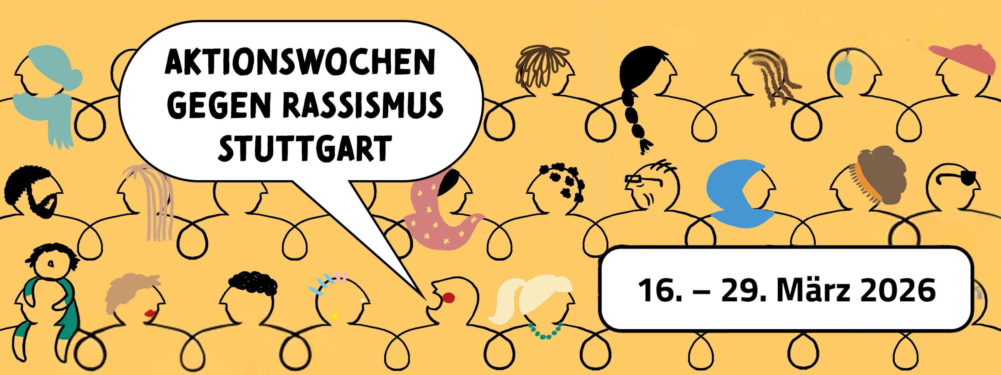 Das Bild zeigt das Logo der Aktionswochen gegen Rassismus Stuttgart