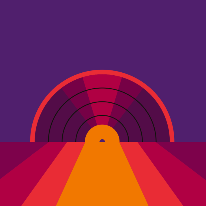 Das Bild zeigt das Key Visual der Oper Station Paradiso, erstellt wurde die Grafik von Studio Collect.