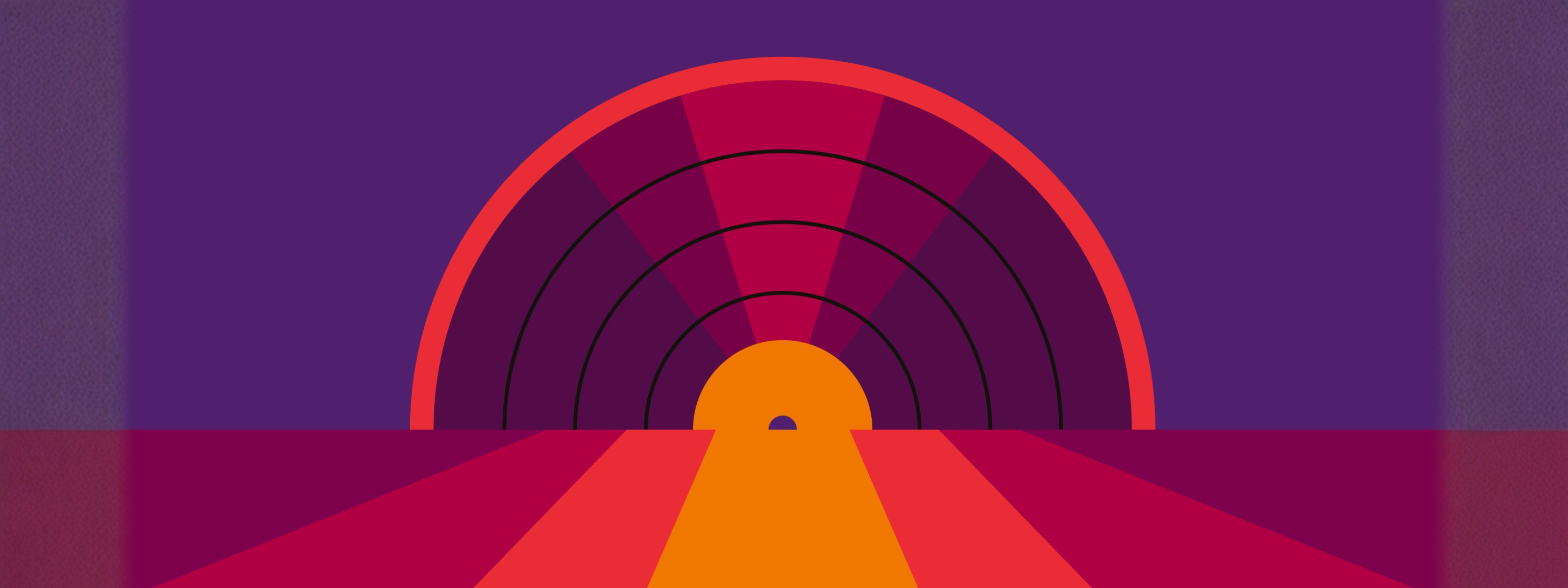 Das Bild zeigt das Key Visual der Oper Station Paradiso, erstellt wurde die Grafik von Studio Collect.